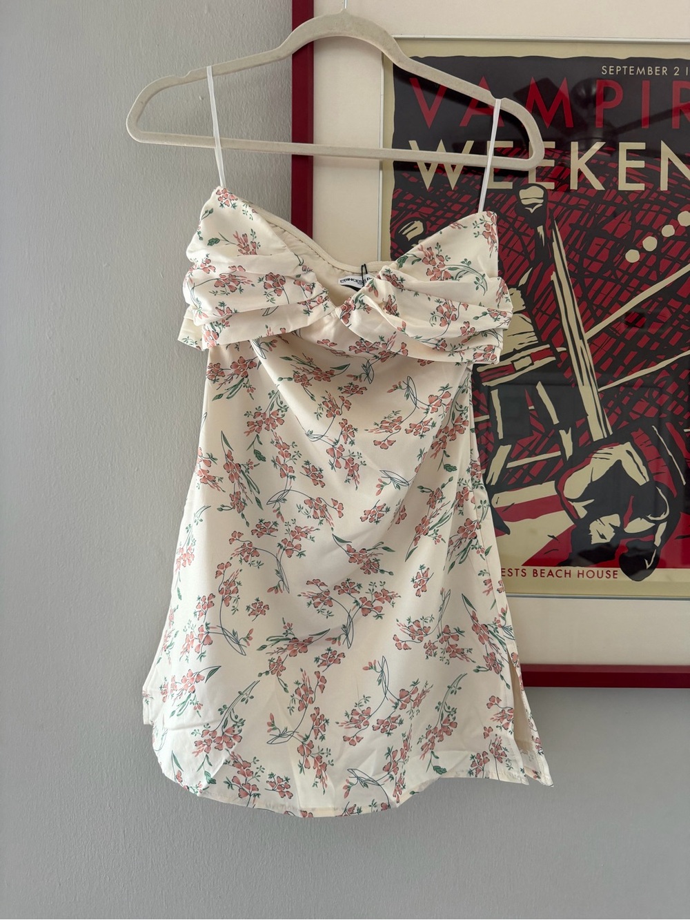 Princess Polly Cream Floral Spaghetti Strap Cami